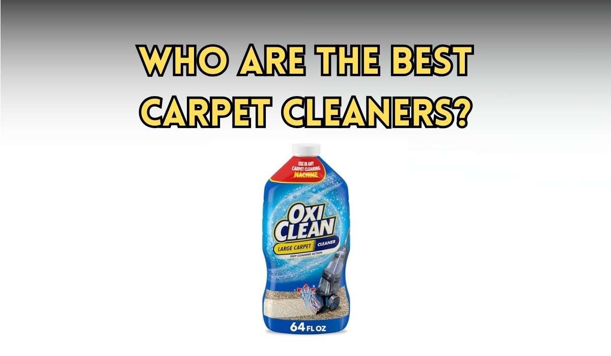 Who are the Best Carpet Cleaners?
